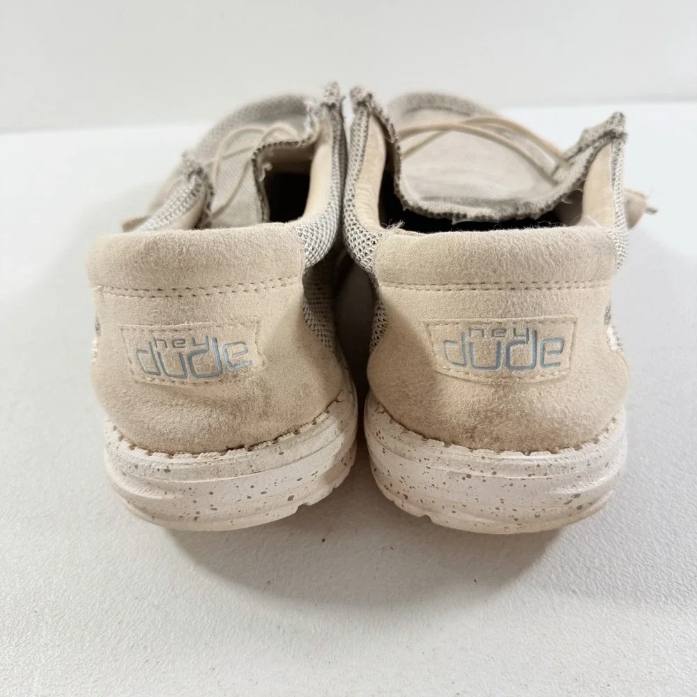 Hey Dude Wally Sox Stone White Men's Casual Loafer Slip On‎ Shoes Size 10